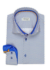 Azure Geometric Elegance Dress Shirt